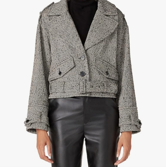 Marissa Webb Collective Grey Short Jacket Sz XL / 12 - Picture 9 of 12